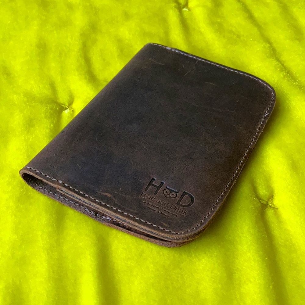 Hide & Drink Leather Single Fold Wallet